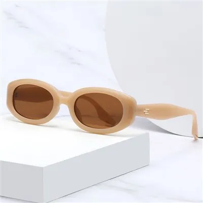 Винтидж пластмасови малки овални слънчеви очила